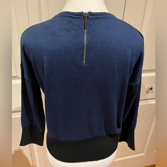 Roland Mouret Cotton Silk blend 3/4 sleeve pullover sweater, size medium - Picture 2 of 9